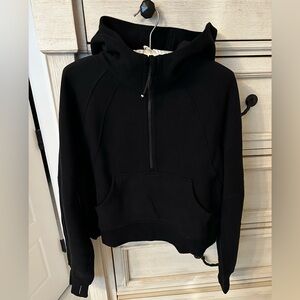 Black Lululemon half zipped scuba sweatshirt
